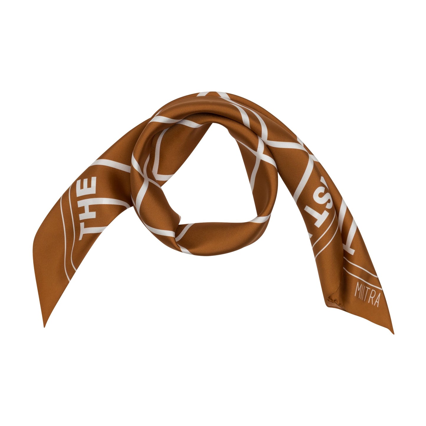 Styled view of a brown silk scarf wrapped around in a circle?id=22984472297659